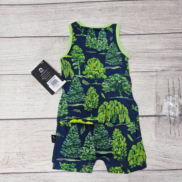 NWT Rags To Raches Baby Boy‎ Arbor Day Peek-A-Booty Romper Size 0-3 months - Picture 4 of 5